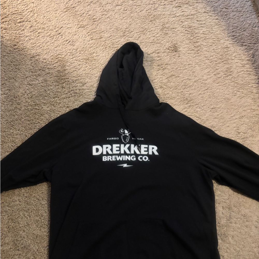 Drekker Brewing Company Fargo ND North Dakota Beer Black Hoodie Hooded